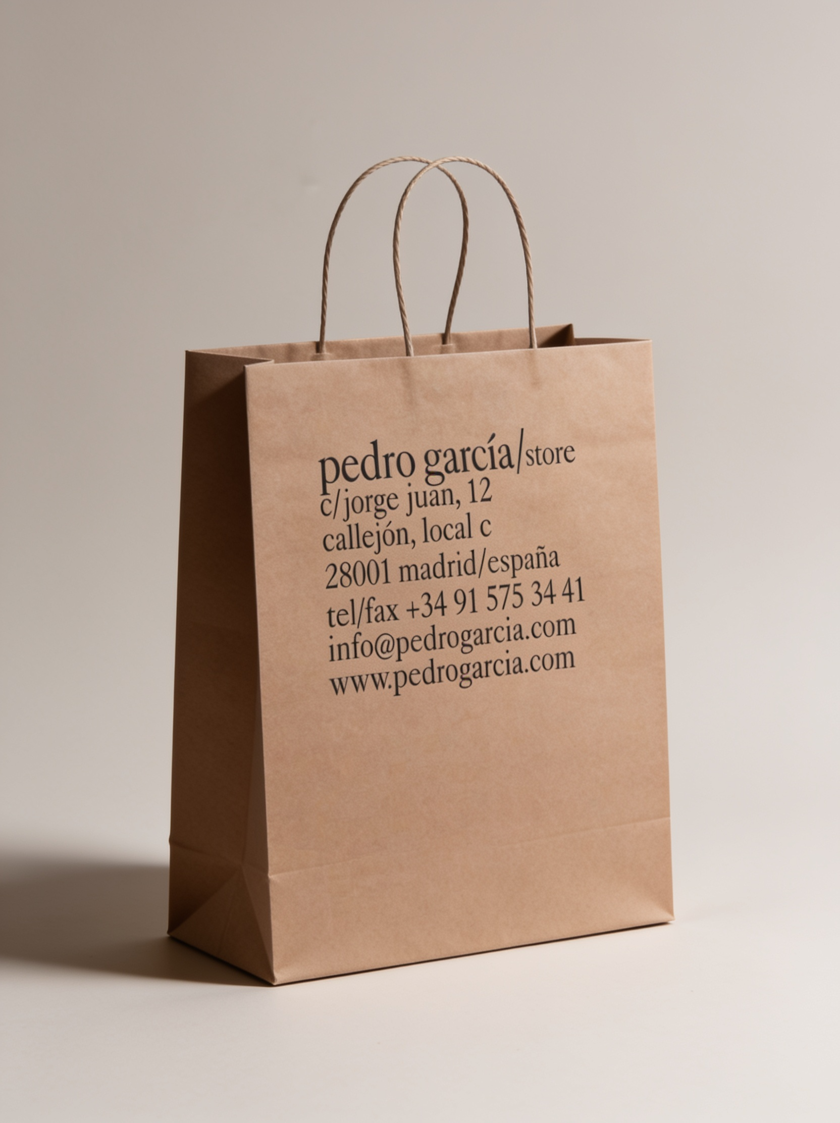 Bolsa de asa retorcida personalizada